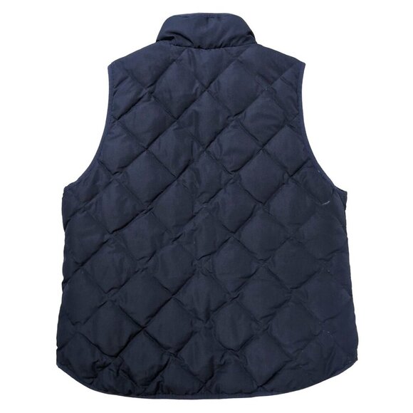 J Crew Quilted Puffer Down Vest Womens XL Blue Full Zip Pockets Outdoor Warm - Picture 2 of 10
